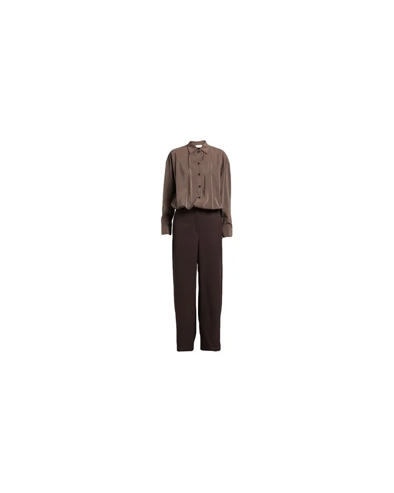 ALYSI CHOCOLAT - OVERALLS - Jumpsuitsauf YOOX.COM Maulwurfsgrau
