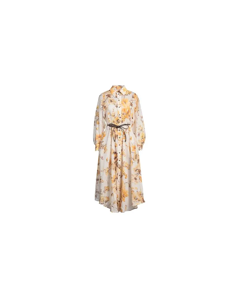 Zimmermann KLEIDER - Midi-Kleiderauf YOOX.COM Elfenbein