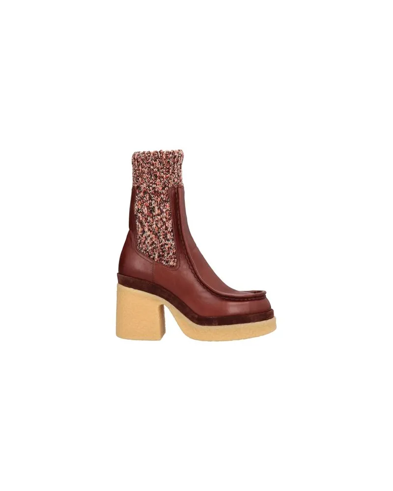 Chloé SCHUHE - Stiefelettenauf YOOX.COM Braun
