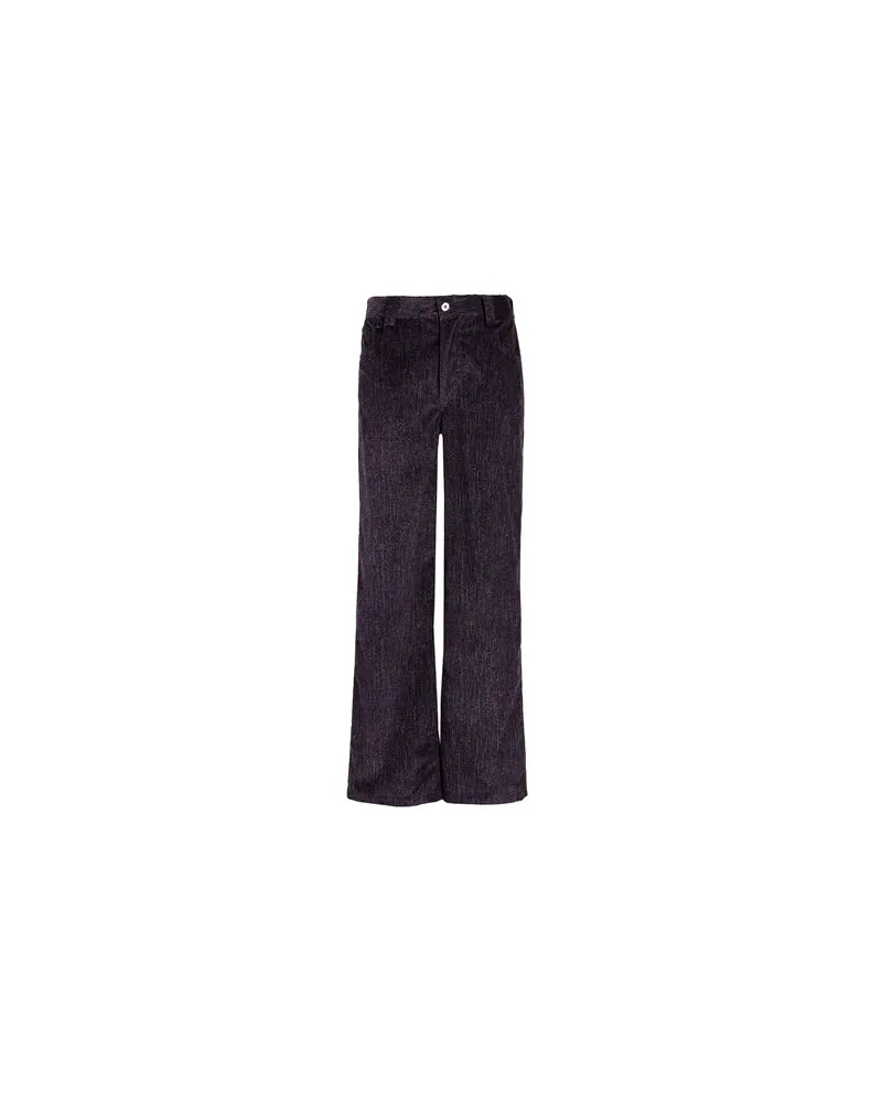 8 by Yoox VELVET WIDE LEG PANTS  - HOSEN & RÖCKE - Hosenauf YOOX.COM Dunkelviolett