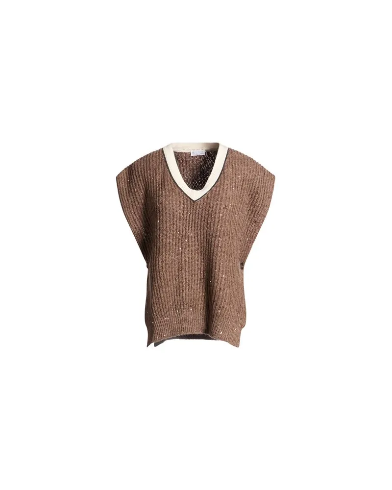 Brunello Cucinelli STRICKWAREN - Pulloverauf YOOX.COM Hellbraun