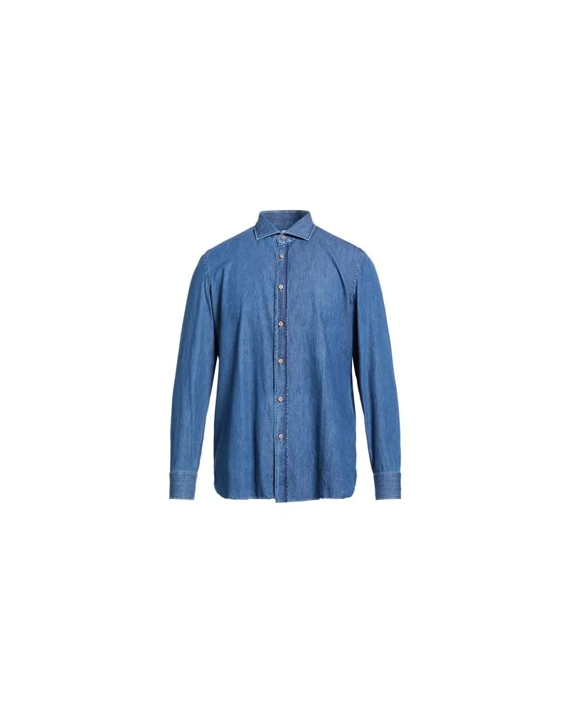 Giampaolo Viozzi TOPS - Jeanshemdenauf YOOX.COM Blau