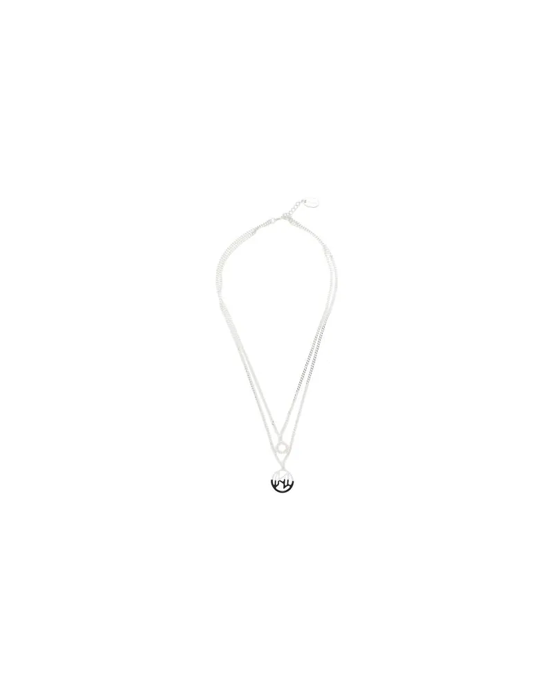 Karl Lagerfeld K/MONOGRAM DIP DOUBLE NECKLACE  - SCHMUCK und UHREN - Halskettenauf YOOX.COM Silber