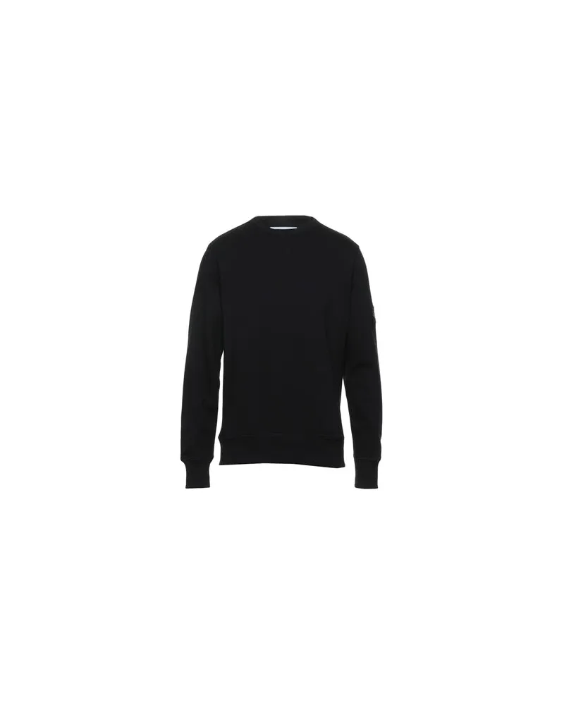 Calvin Klein MONOGRAM SLEEVE BADGE KNIT   - TOPS - Sweatshirtsauf YOOX.COM Schwarz