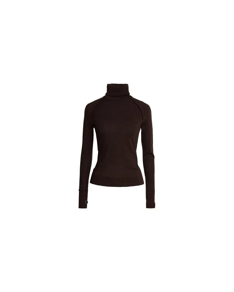 Victoria Beckham STRICKWAREN - Rollkragenpulloverauf YOOX.COM Schokobraun