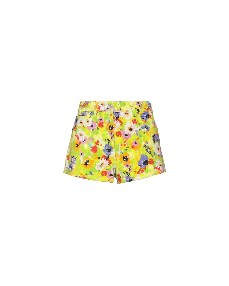MSGM HOSEN & RÖCKE - Jeansshortsauf YOOX.COM Limettengrün