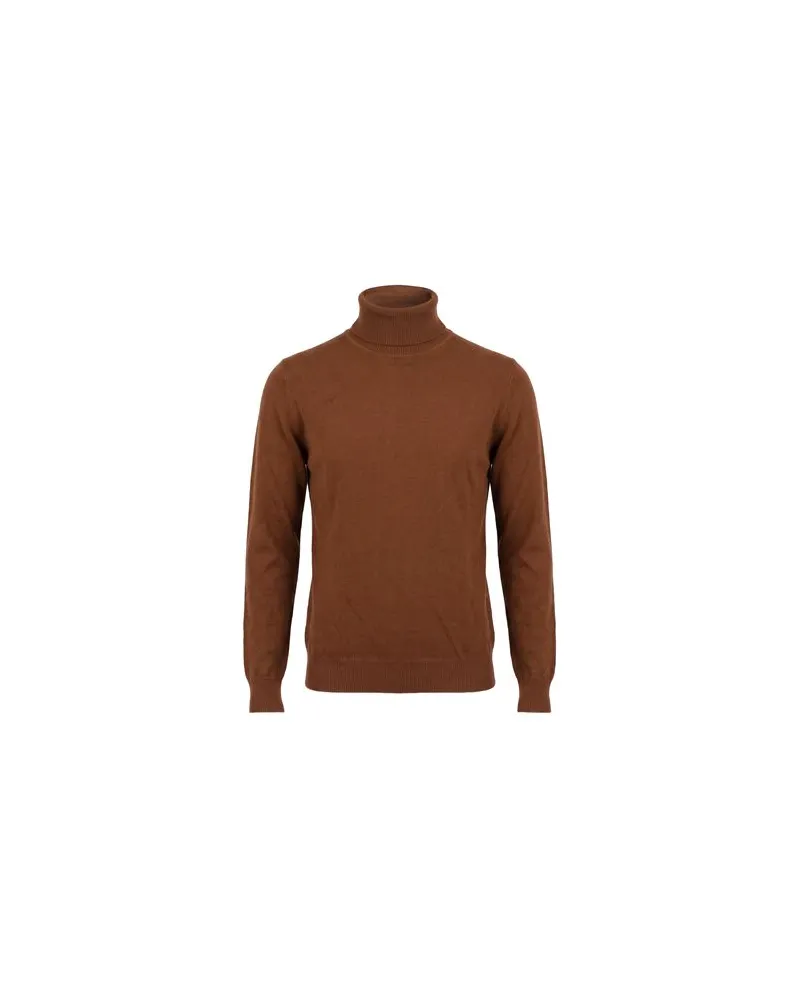 Alpha Studio STRICKWAREN - Rollkragenpulloverauf YOOX.COM Braun
