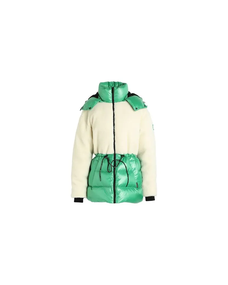 Karl Lagerfeld SHEARLING MIX DOWN JACKET - JACKEN & MÄNTEL - Pufferjacken & Daunenjackenauf YOOX.COM Elfenbein
