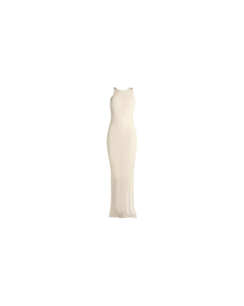 Laneus KLEIDER - Maxi-Kleiderauf YOOX.COM Cremeweiß