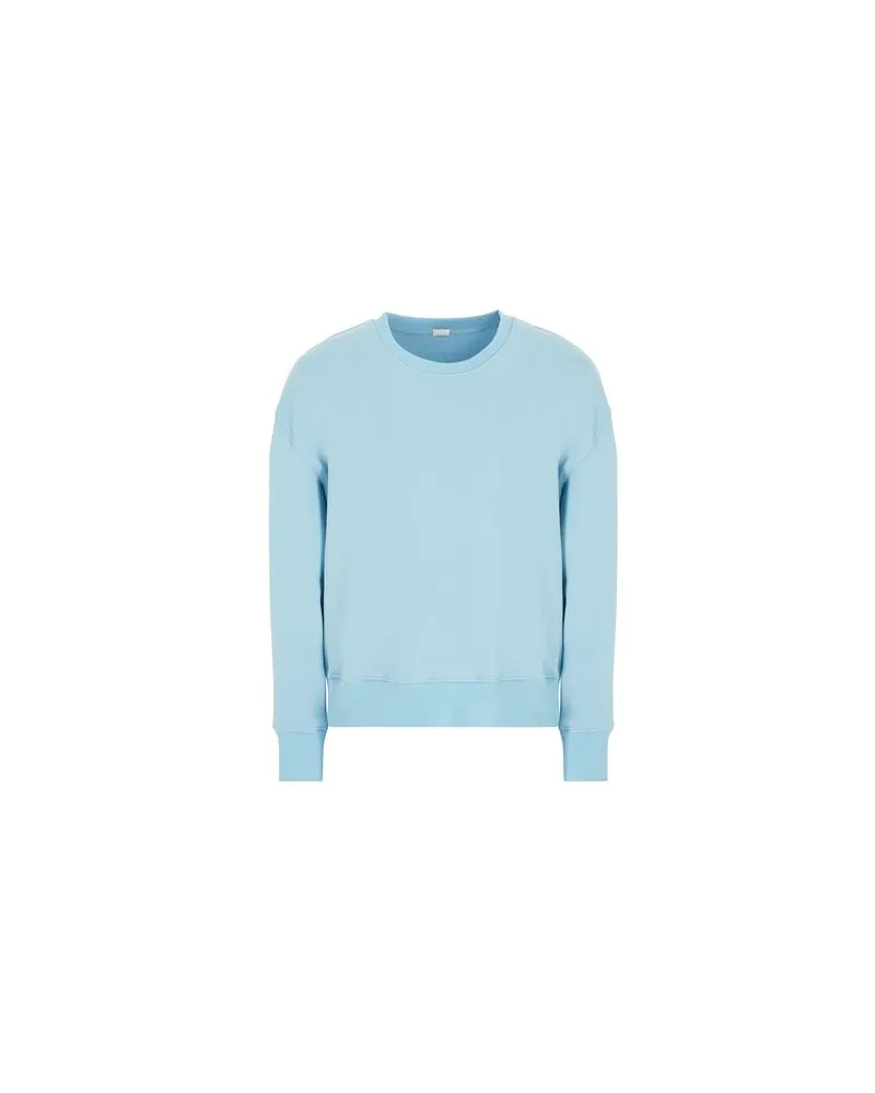 8 by Yoox ORGANIC COTTON BOXY-FIT CREW-NECK SWEATER - TOPS - Sweatshirtsauf YOOX.COM Himmelblau