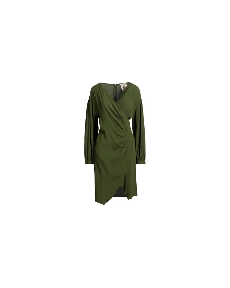 Semicouture KLEIDER - Midi-Kleiderauf YOOX.COM Militärgrün