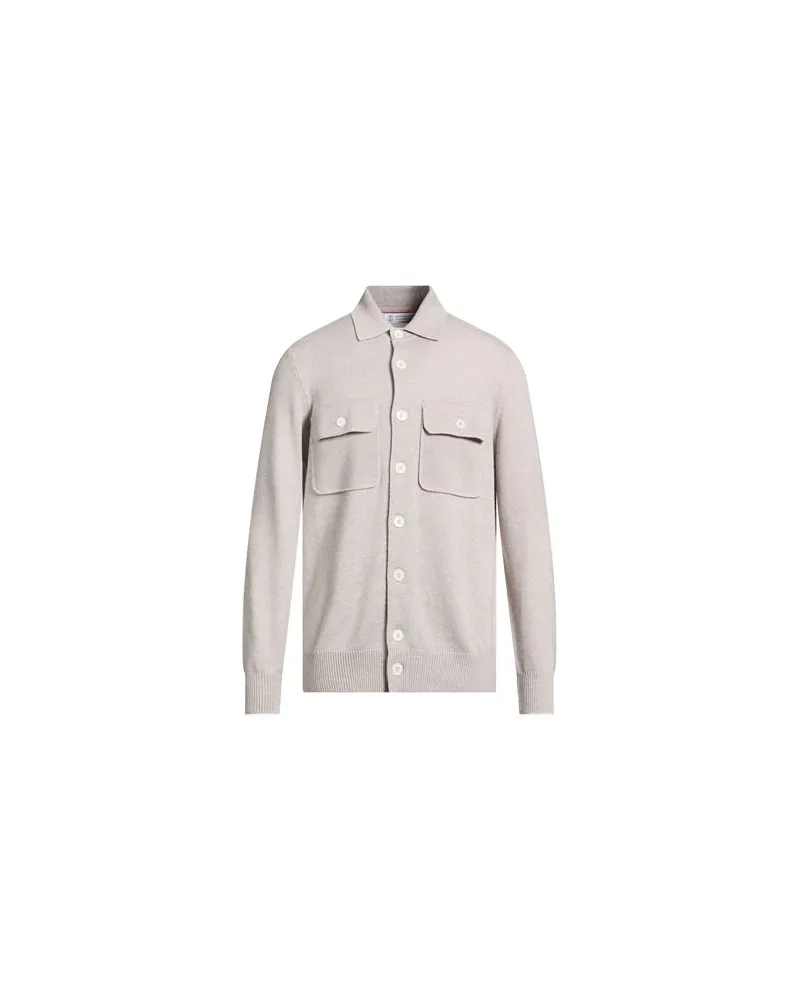 Brunello Cucinelli STRICKWAREN - Strickjackenauf YOOX.COM Hellgrau