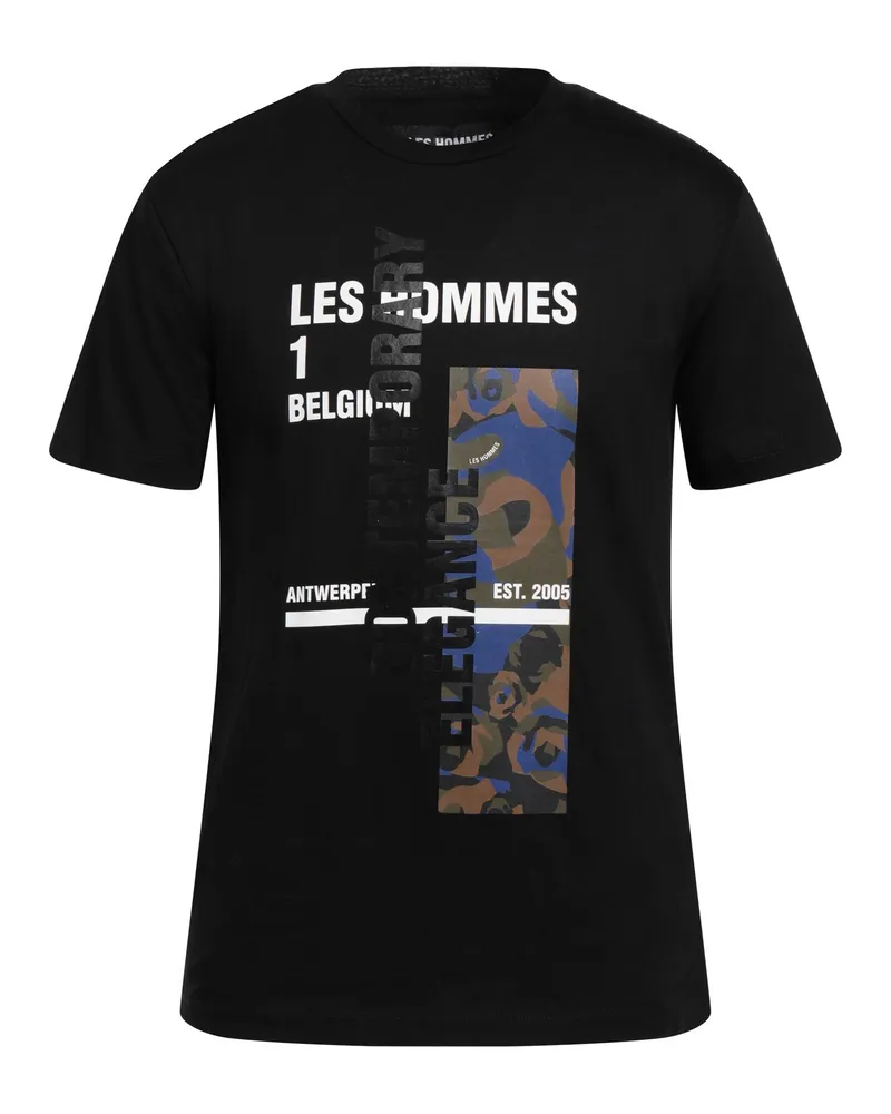 Les Hommes T-shirts Schwarz