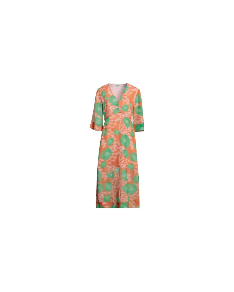 Ganni KLEIDER - Midi-Kleiderauf YOOX.COM Orange