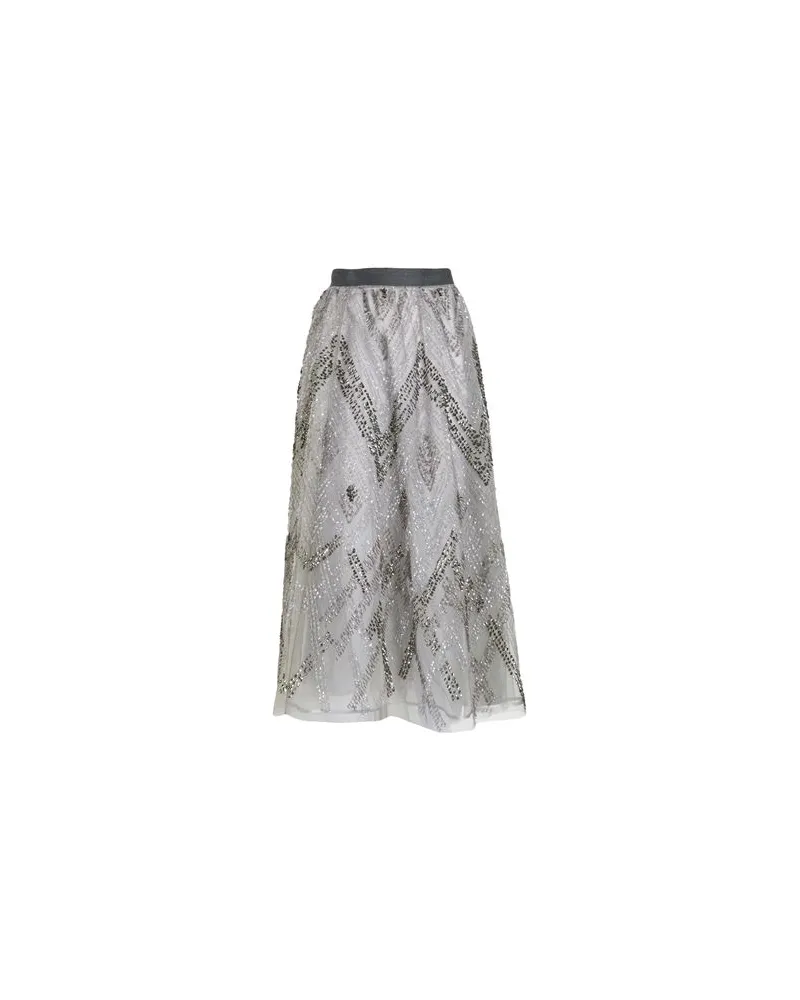 Elisabetta Franchi HOSEN & RÖCKE - Midi-Röckeauf YOOX.COM Hellgrau