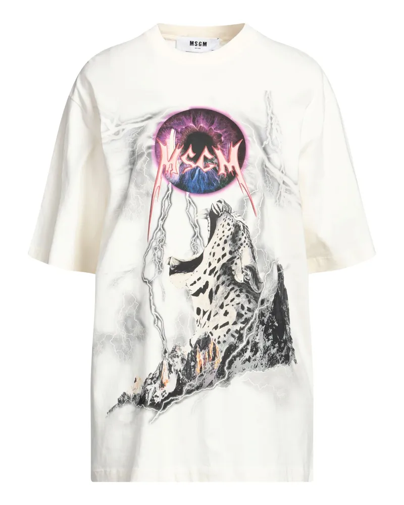 MSGM T-shirts Elfenbein