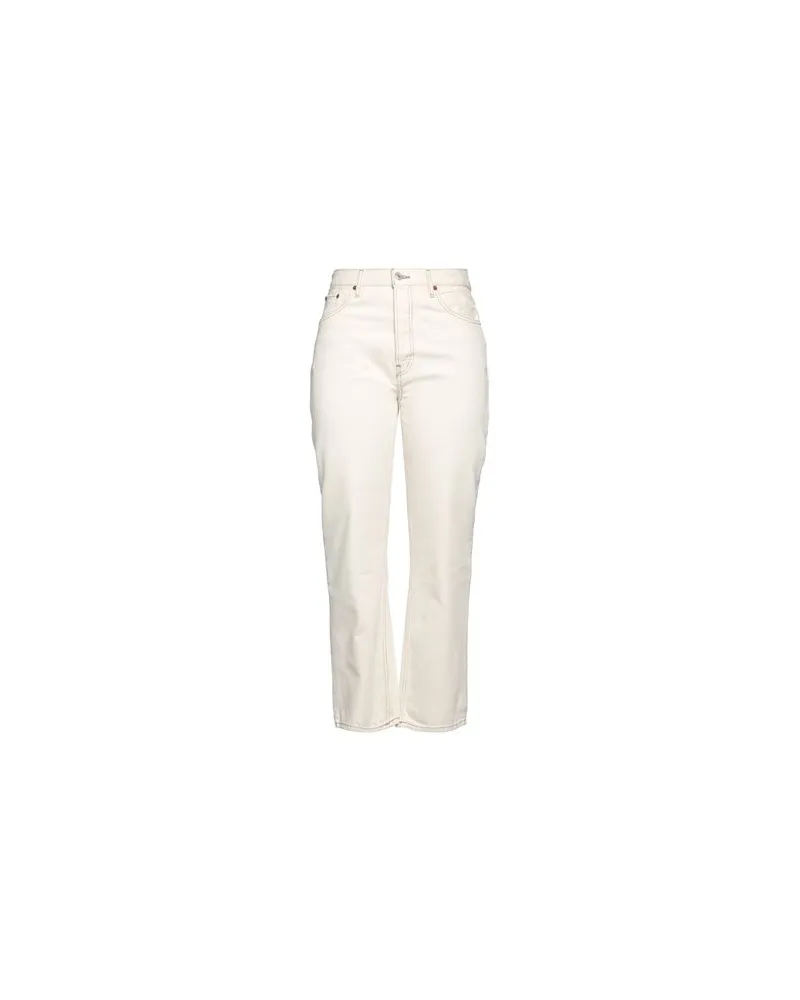 RE/DONE HOSEN & RÖCKE - Jeanshosenauf YOOX.COM Cremeweiß