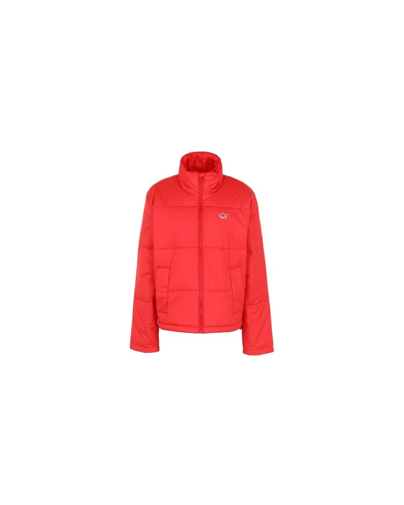 adidas SHORT PUFFER   - JACKEN & MÄNTEL - Pufferjacken & Daunenjackenauf YOOX.COM Rot