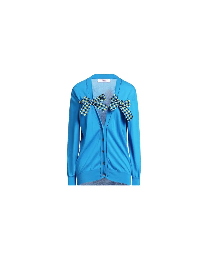 Jucca STRICKWAREN - Strickjackenauf YOOX.COM Azurblau