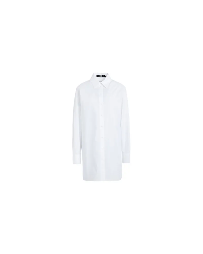 Karl Lagerfeld PLEATED BACK TUNIC SHIRT  - TOPS - Hemdenauf YOOX.COM Weiß