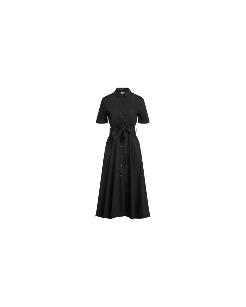 Woolrich BELTED POPLIN SHIRT DRESS  - KLEIDER - Midi-Kleiderauf YOOX.COM Schwarz
