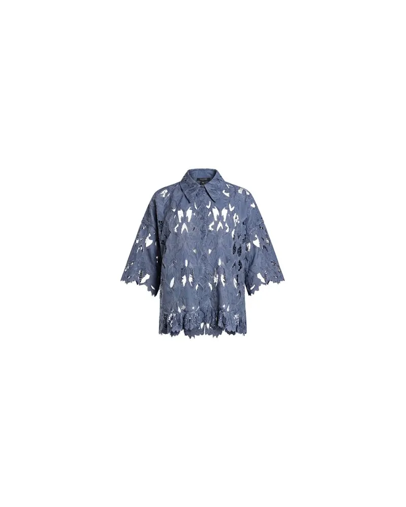 AllSaints TOPS - Hemdenauf YOOX.COM Taubenblau
