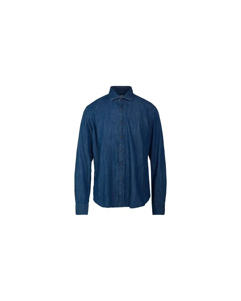 XACUS TOPS - Jeanshemdenauf YOOX.COM Blau