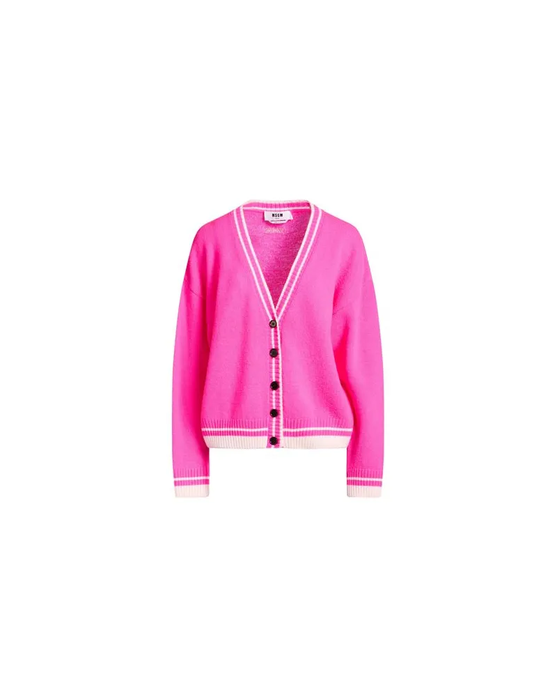 MSGM STRICKWAREN - Strickjackenauf YOOX.COM Fuchsia