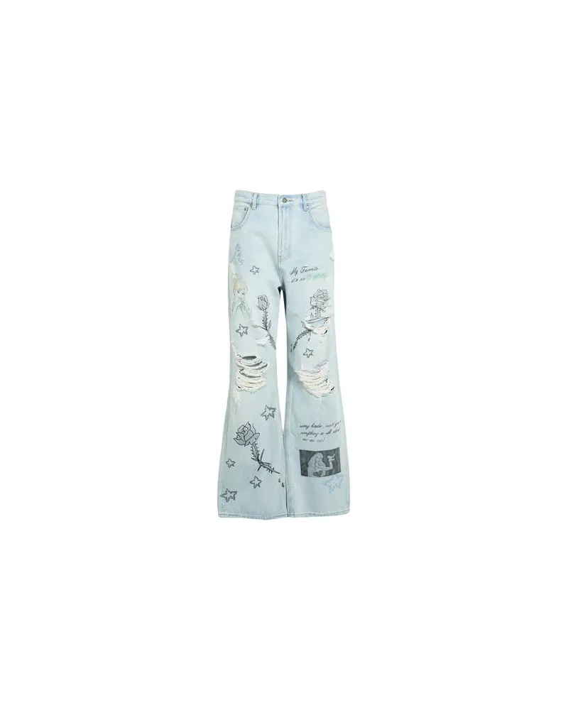 DOMREBEL HOSEN & RÖCKE - Jeanshosenauf YOOX.COM Blau