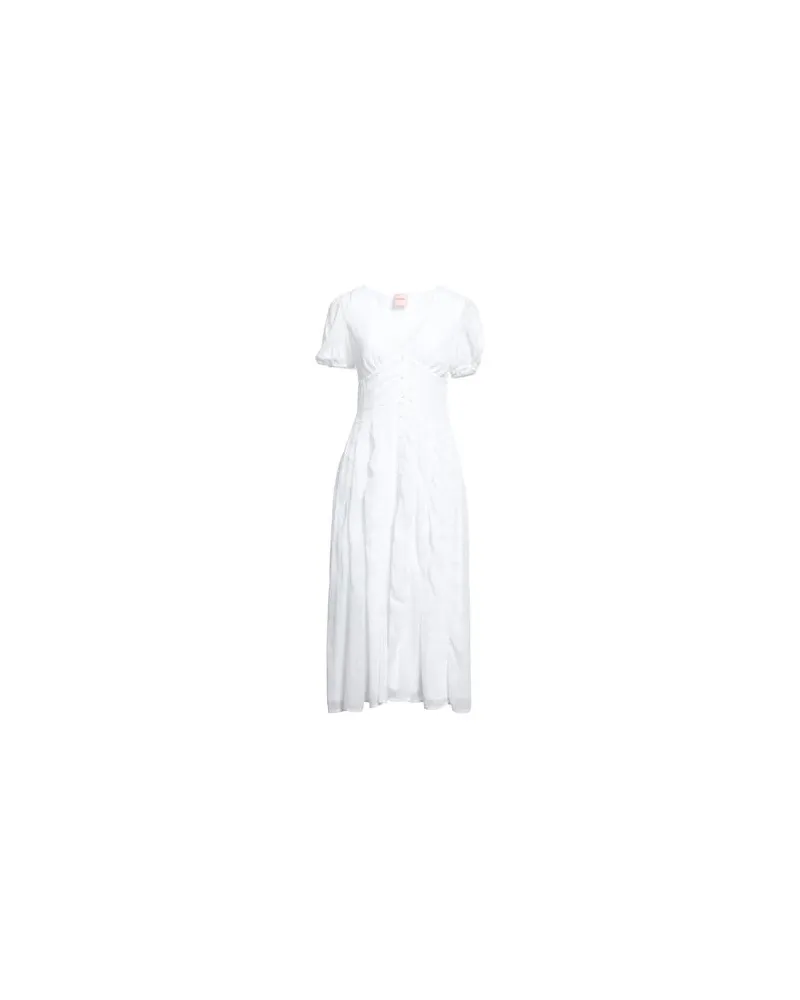 La Semaine Paris KLEIDER - Midi-Kleiderauf YOOX.COM Weiß