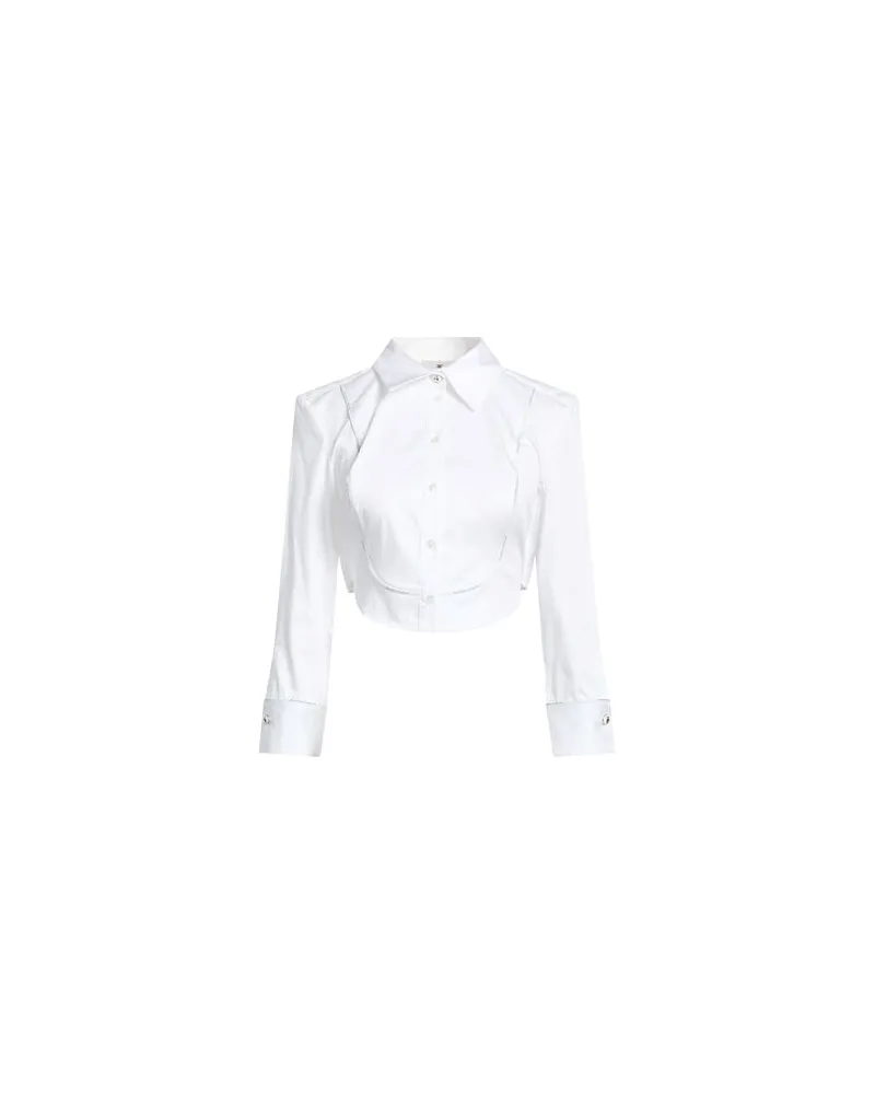 Elisabetta Franchi TOPS - Hemdenauf YOOX.COM Weiß