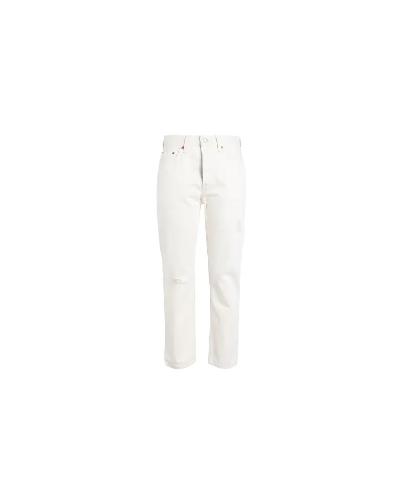 Levi's 501 CROP - HOSEN & RÖCKE - Jeanshosenauf YOOX.COM Elfenbein