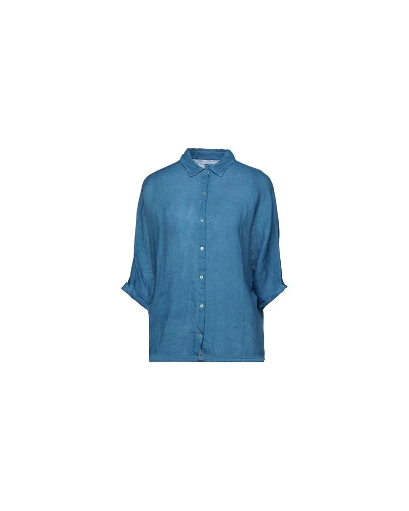 120% Lino TOPS - Hemdenauf YOOX.COM Azurblau