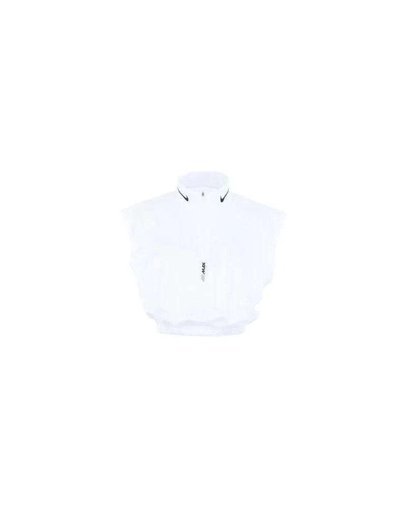 Nike SLEEVELESS HALF ZIP TOP   - TOPS - T-shirtsauf YOOX.COM Weiß