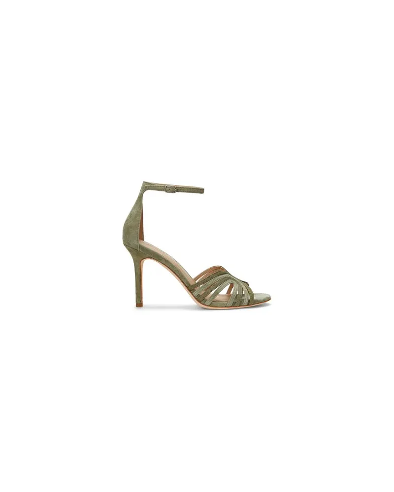 Ralph Lauren ALLIE SUEDE & LEATHER MULTISTRAP SANDAL  - SCHUHE - Sandalenauf YOOX.COM Salbeigrün