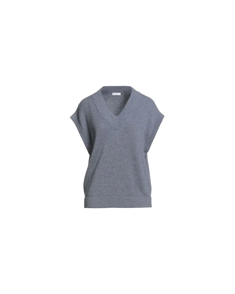 Brunello Cucinelli STRICKWAREN - Pulloverauf YOOX.COM Taubenblau