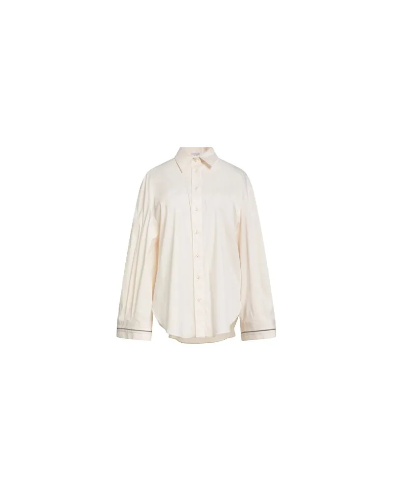 Brunello Cucinelli TOPS - Hemdenauf YOOX.COM Cremeweiß