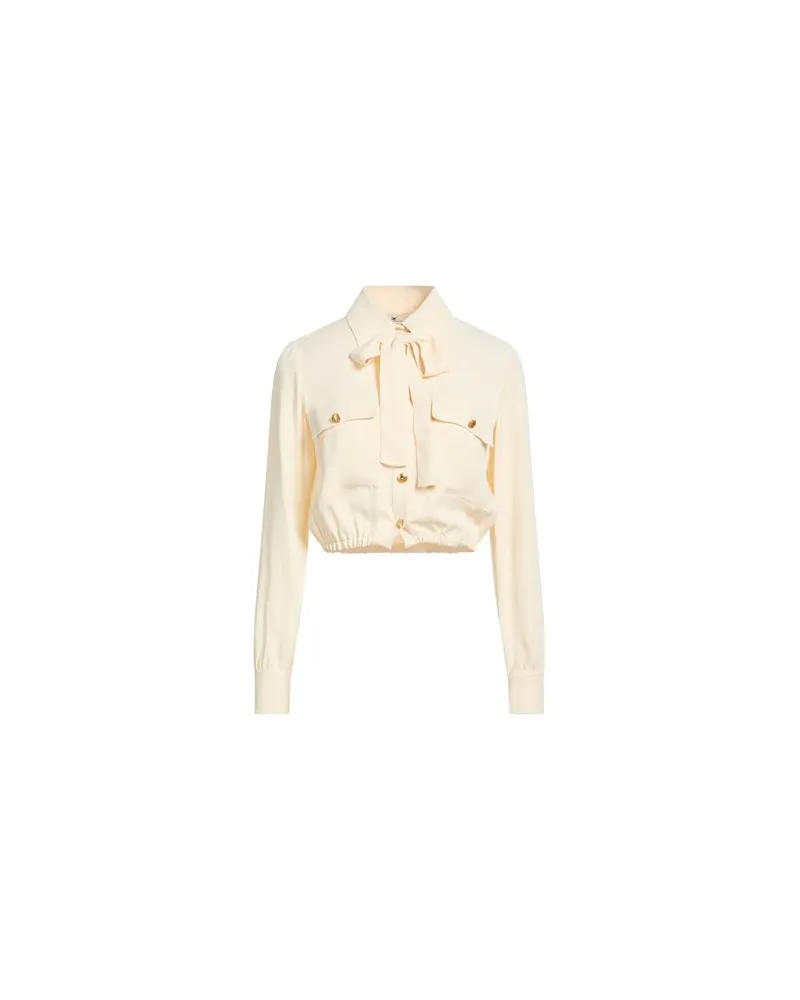 Elisabetta Franchi TOPS - Hemdenauf YOOX.COM Cremeweiß