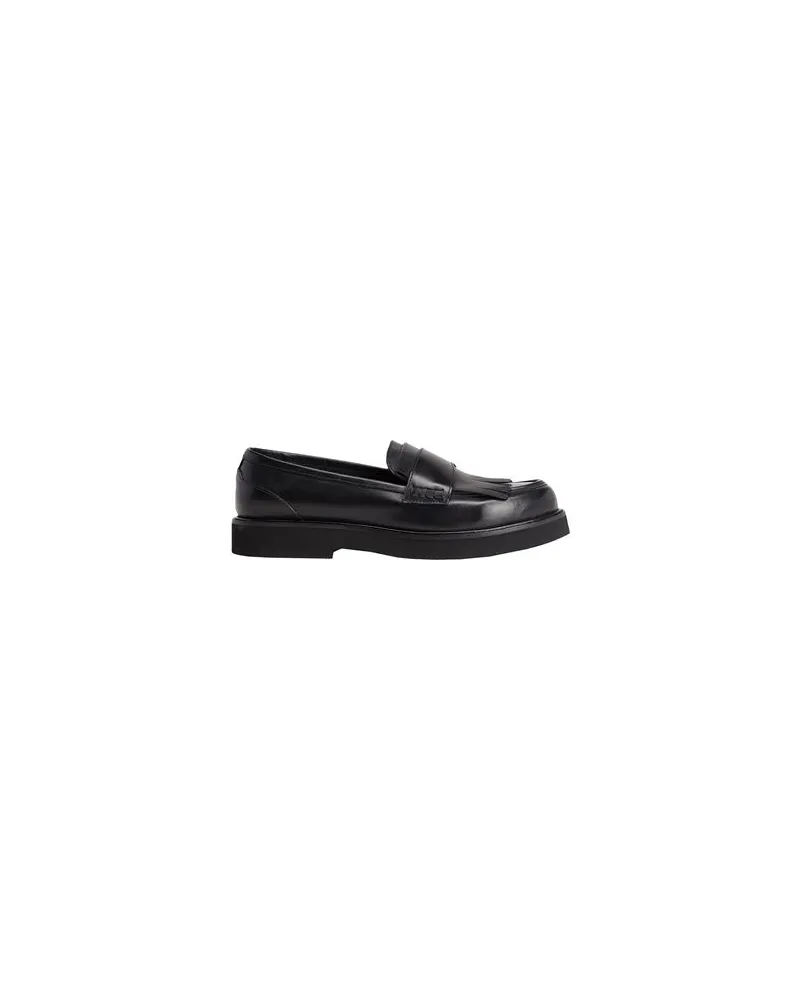 8 by Yoox LEATHER FRINGE-DETAIL LOAFER - SCHUHE - Mokassinsauf YOOX.COM Schwarz