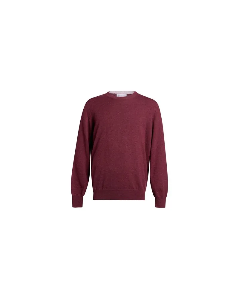 Brunello Cucinelli STRICKWAREN - Pulloverauf YOOX.COM Bordeaux