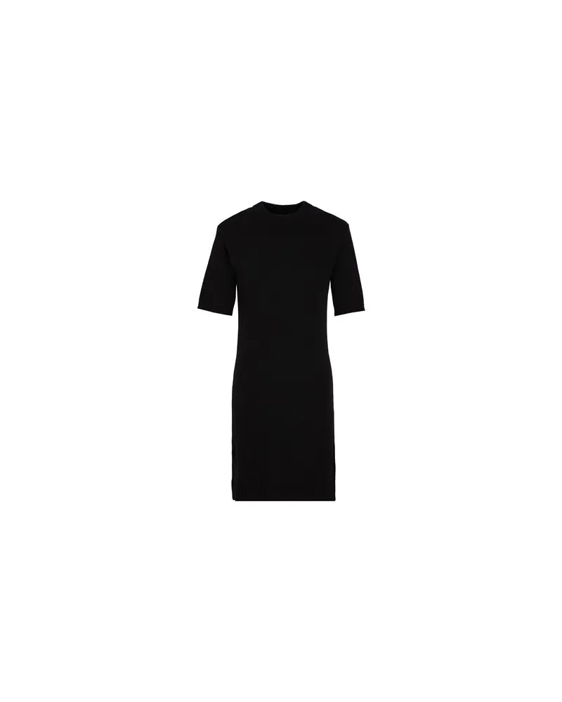 8 by Yoox WOOL BLEND SHORT SLEEVE KNIT DRESS - KLEIDER - Mini-Kleiderauf YOOX.COM Schwarz