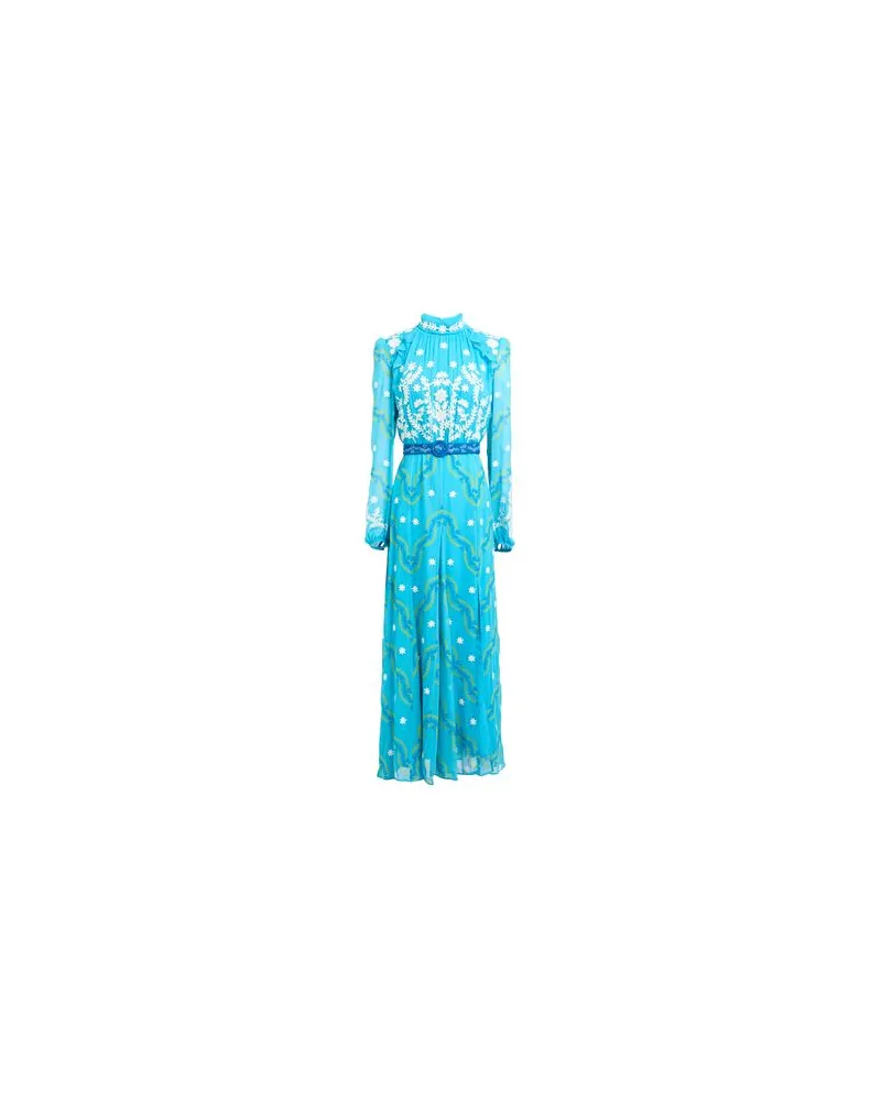 Saloni KLEIDER - Maxi-Kleiderauf YOOX.COM Azurblau