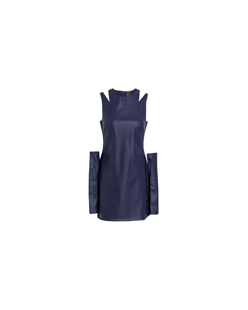 8 by Yoox CUT-OUT MINI DRESS & GLOVES  - KLEIDER - Mini-Kleiderauf YOOX.COM Marineblau