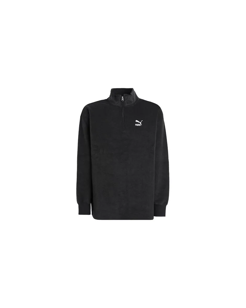 Puma CLASSICS Fleece Half Zip - CLASSICS Fleece Half Zip - TOPS - Sweatshirtsauf YOOX.COM Braungrau