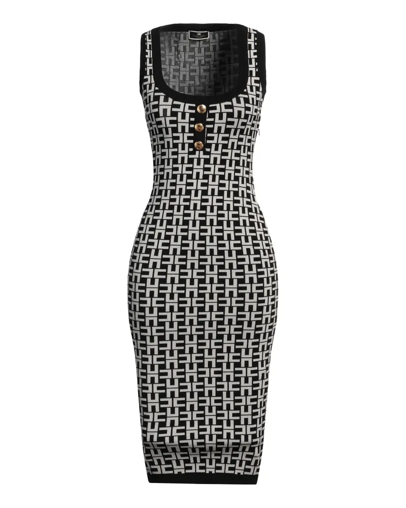 Elisabetta Franchi Midi-Kleid Schwarz