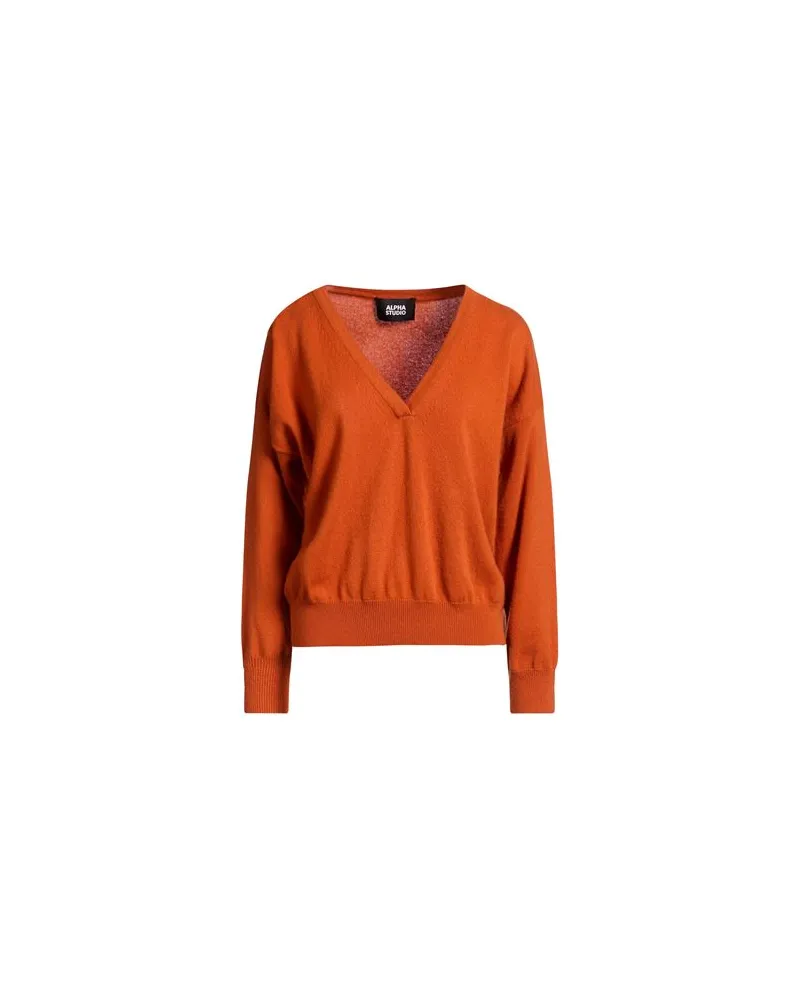 Alpha Studio STRICKWAREN - Pulloverauf YOOX.COM Orange