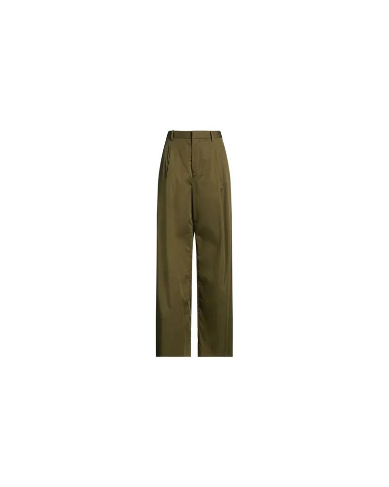 Frame Denim PLEATED WIDE LEG PANT - HOSEN & RÖCKE - Hosenauf YOOX.COM Militärgrün