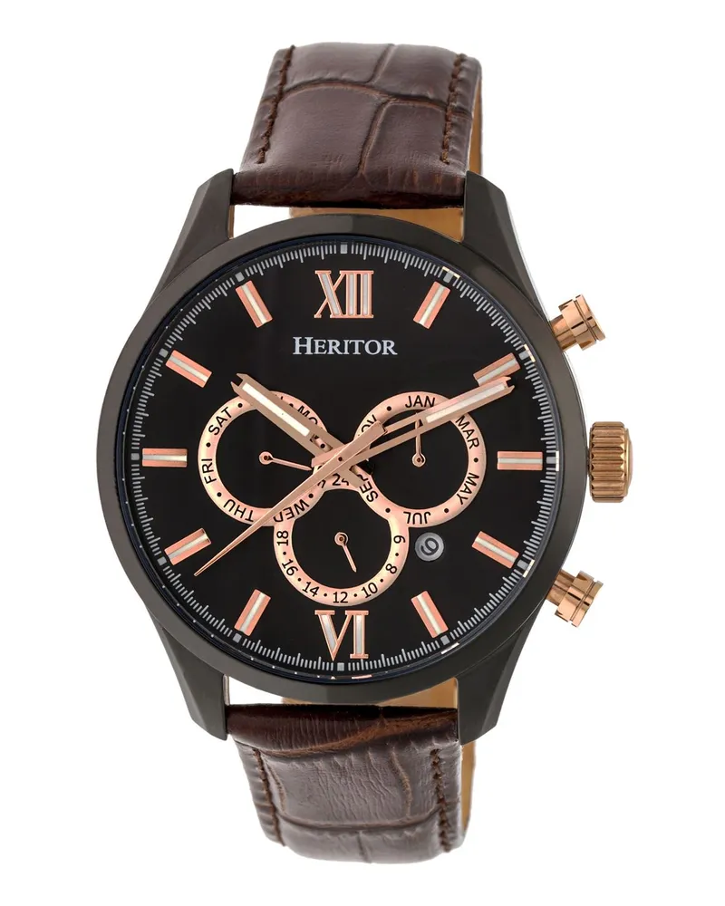 Heritor Automatic Watches Armbanduhr Dunkelbraun