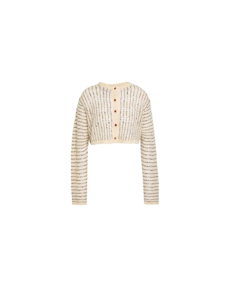 ALYSI CRÈME - STRICKWAREN - Strickjackenauf YOOX.COM Cremeweiß