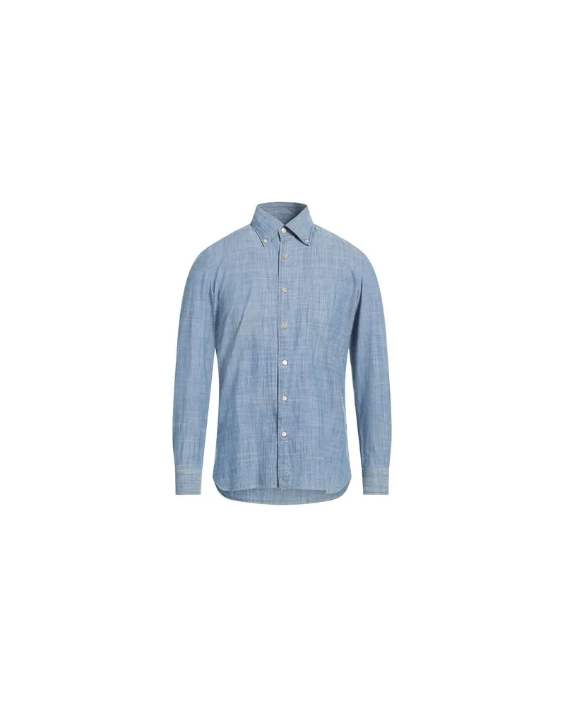 Luigi Borrelli TOPS - Jeanshemdenauf YOOX.COM Blau
